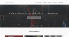Desktop Screenshot of cleansheet.ca