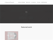 Tablet Screenshot of cleansheet.ca